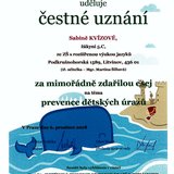 Čestné uznání 5.C - Sabina Kvízová