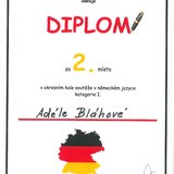 2. místo v okresním kole Německého jazyka