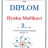 2. a 3. místo fyzikální olympiáda - Hynek Mařík a Adam Nejdl